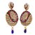 My Design blue rani meenakari stone hanging earring