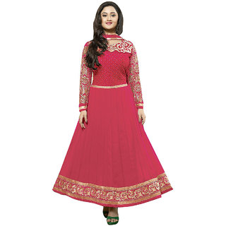 Buy Vishal Fashion Womens Pink Anarkali Georgette Party Wedding