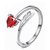 GirlZ! Fashion Design Platinum Plated Red Stone  Crystal Ring
