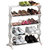 5 Tier Foldable Stainless Steel Shoe Rack 16 Pair