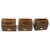 Onlineshoppee Set Of 3 Wooden Handicraft Agarbatti Incense Stick Dhoop Batti Box