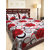 NC Creations Red Rose Print Cotton Bedsheet With Pillow Covers (NCBS-HHH007)
