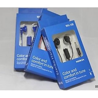 buy nokia wh 108 earphones red online 199 from shopclues