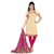 Khushali Presents Chudidar Dress Material(Cream,Rani)