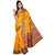 Somya Red Linen Printed Saree With Blouse