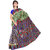 Somya Black & Brown Linen Printed Saree With Blouse