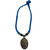 Blue Dokra And Thread Necklace