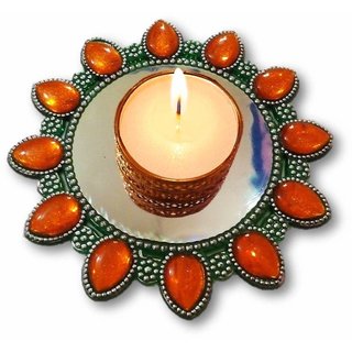 Buy Unique Arts Floating Kundan Diya Candle Holder In Metal Look For Diwali Online 499 From Shopclues