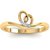 Caratify zaasis 14kt yellow gold and diamond ring
