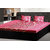 India Furnish 100 Cotton Flower Design Double Bedsheet Set with 2 Pillow Covers Pink Color