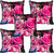 meSleep Pink Rose Digital Printed Cushion Cover 16x16