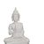 Karara Mujassme Handmade White Poly Marble Lord Buddha Statue Lotus Hindu God