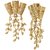 The Jewelbox 18K Gold Plated Wild Floral Large Statement Earring For Women