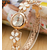 White Flower Designer Chain Watch
