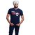 Nihaal Turban Swag Navy Blue Round Neck Printed Punjabi T-Shirt