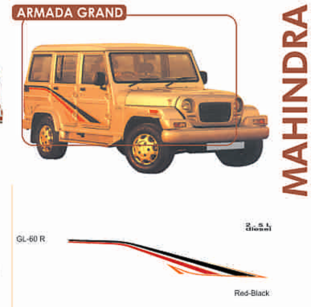 MAHINDRA ARMADA GRAND SIDE BODY GRAPHICS STICKER DECALS