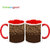 HomeSoGood Random Art On Chocolate Background Coffee Mugs (2 Mugs) (HOMESGMUG735-A)