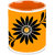 HomeSoGood Circular Floral Design Coffee Mug (HOMESGMUG1691)