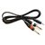 3.5MM Stereo Male PLUG To 2 (P-38) 6.3MM Mono Plug Cable 1.5 Meters