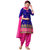 Parisha Black Chanderi Printed Salwar Suit Dress Material (Unstitched)