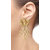The Jewelbox 18K Gold Plated Wild Floral Large Statement Earring For Women