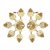The Jewelbox Antique 18K Gold Plated Large Sun Flower Ear Cuff Pair Earring For Women