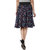 Shopingfever Navy Blue With Multi Color Butterfly Print Skirt