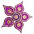 Unique Arts Beautiful Petals Purple Acrylic Rangoli for Diwali