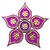 Unique Arts Beautiful Petals Purple Acrylic Rangoli for Diwali