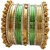 My Design green and brass gold plated  bridal bangles