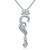 Vorra Fashion Platinum Plated 92.5 Sterling Silver Fancy Pendant W/ Chain