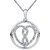 Vorra Fashion Platinum Plated 92.5 Silver Lovely Heart Pendant With Chain