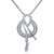 Vorra Fashion Platinum Plated 92.5 Silver Circle Tear Drop Pendant W/ Chain