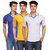 Rico Sordi Mens Multicolor Polo Collar Tshirt (Pack of 3)