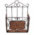 Onlineshoppee Wooden  Iron Magazine Holder With Handcarving Work