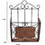 Onlineshoppee Wooden  Iron Magazine Holder With Handcarving Work