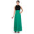 Klick2Style Green Plain Gown Dress For Women