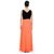 Klick2Style Peach Plain Gown Dress For Women
