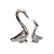 Naysha Arts White Metal Swan Pair