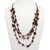Alloy Metal and Cotton Thread Necklace Three Layer Necklace