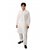 Arzaan Creation Pure Cotton White Coller Sleeves Work Pathani Suit