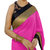 Pink Brocade Solid Saree With Blouse
