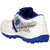 Mens White And Blue Lace-up Cricket Shoes