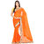 Rangoli Nice Georgette Orange Embroidered Saree FL-1033