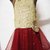 lecxy gold and maroon netted frock
