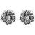 Shining Jewel Silver Stud Earring For Women (Black) (SJ77)