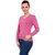 Renka Light Pink Color Knitted Pullover Sweater For Women