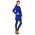Renka Blue Color Winter Pullover For Women