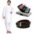Prime Club MenS White Kurta Pajama Set With Belt  Cardholder