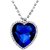 GirlZ! Titanic - Heart Of The Ocean Dark Blue Heart Pendant necklace with chain
